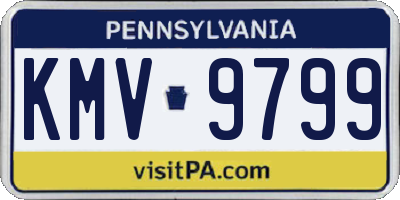 PA license plate KMV9799