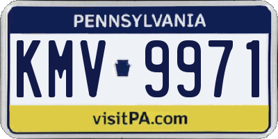 PA license plate KMV9971