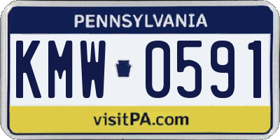 PA license plate KMW0591