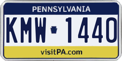 PA license plate KMW1440