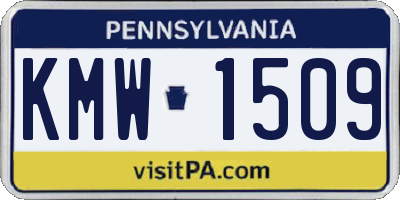 PA license plate KMW1509