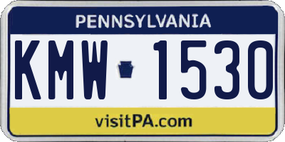 PA license plate KMW1530