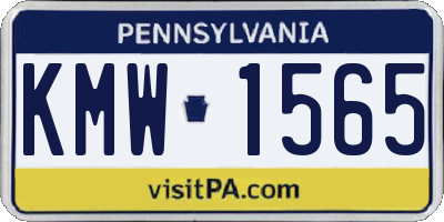 PA license plate KMW1565