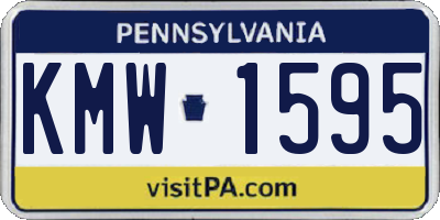 PA license plate KMW1595