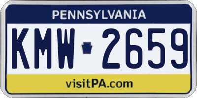PA license plate KMW2659