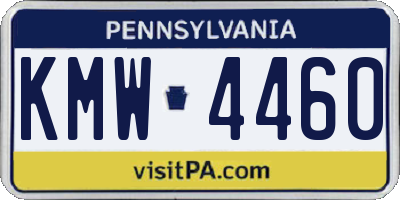 PA license plate KMW4460