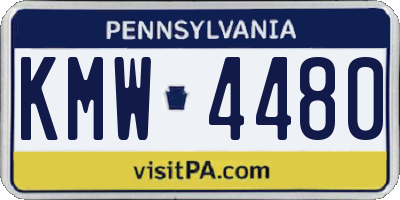 PA license plate KMW4480