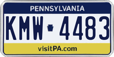 PA license plate KMW4483
