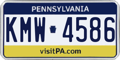 PA license plate KMW4586