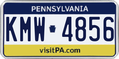 PA license plate KMW4856