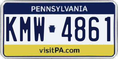 PA license plate KMW4861