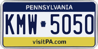 PA license plate KMW5050
