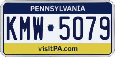 PA license plate KMW5079