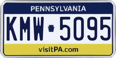 PA license plate KMW5095