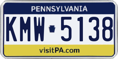 PA license plate KMW5138