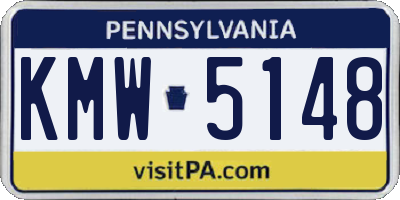 PA license plate KMW5148