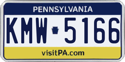 PA license plate KMW5166