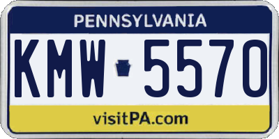 PA license plate KMW5570