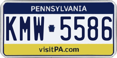 PA license plate KMW5586