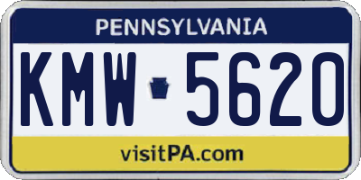 PA license plate KMW5620