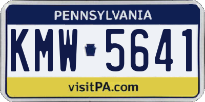 PA license plate KMW5641