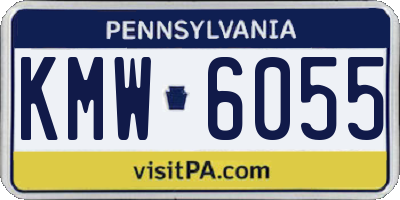 PA license plate KMW6055