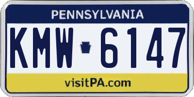 PA license plate KMW6147
