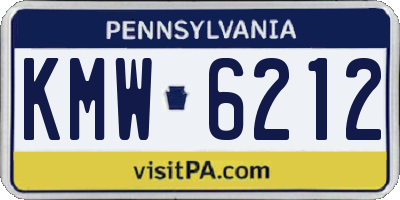 PA license plate KMW6212