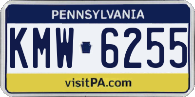 PA license plate KMW6255