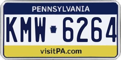 PA license plate KMW6264
