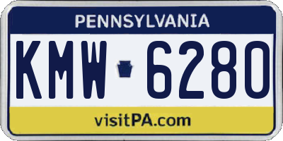 PA license plate KMW6280
