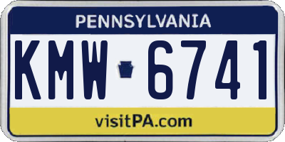 PA license plate KMW6741