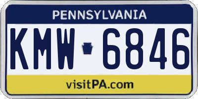 PA license plate KMW6846