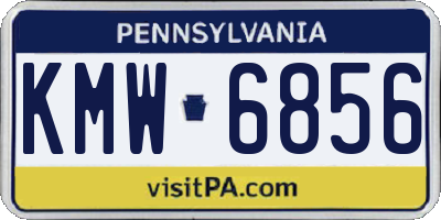 PA license plate KMW6856