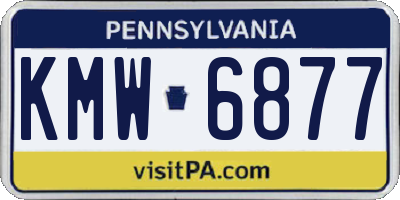 PA license plate KMW6877