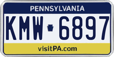 PA license plate KMW6897