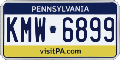 PA license plate KMW6899