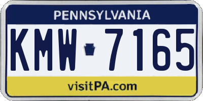 PA license plate KMW7165