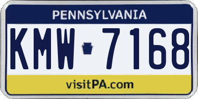 PA license plate KMW7168