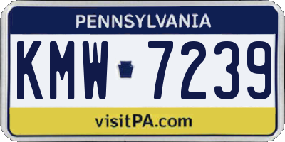 PA license plate KMW7239