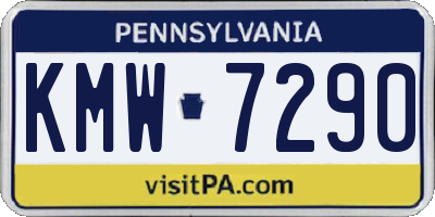 PA license plate KMW7290