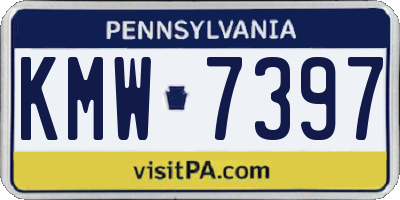 PA license plate KMW7397