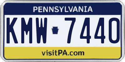 PA license plate KMW7440