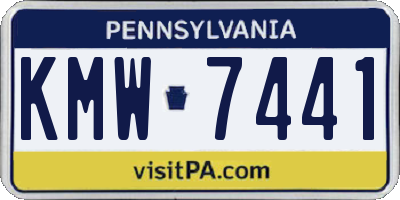 PA license plate KMW7441