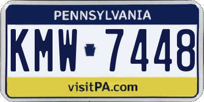 PA license plate KMW7448