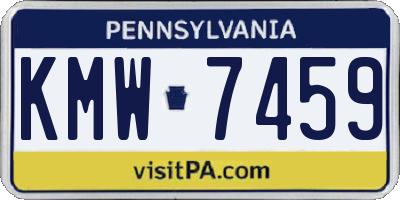 PA license plate KMW7459