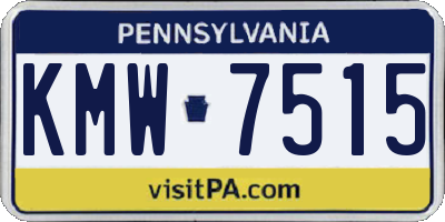 PA license plate KMW7515