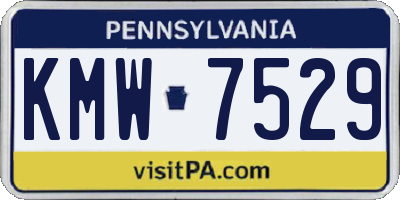 PA license plate KMW7529