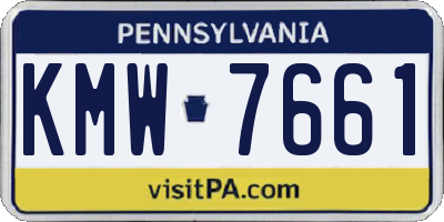 PA license plate KMW7661