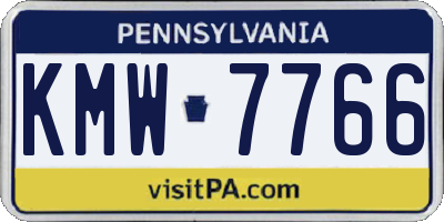 PA license plate KMW7766
